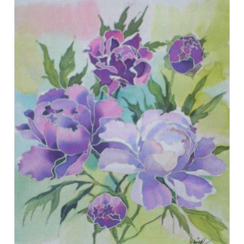 Soft Floral White Modern Wood Framed Art Print by Mayskaya, Alisa