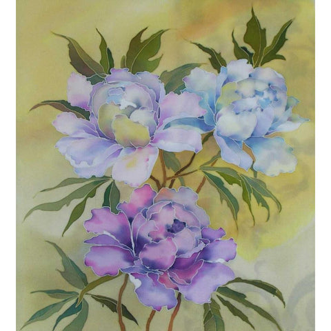 Soft Floral White Modern Wood Framed Art Print by Mayskaya, Alisa