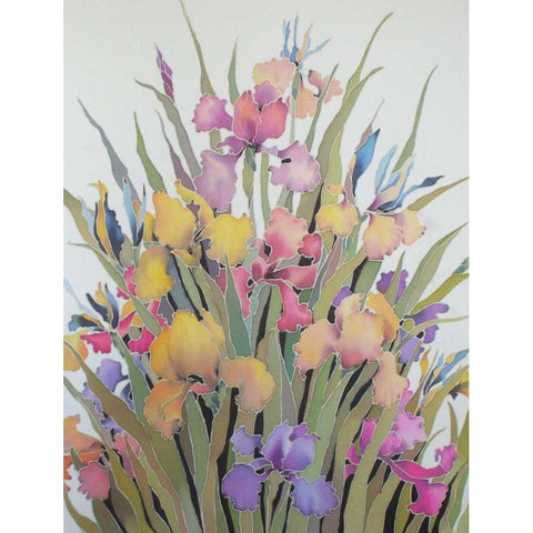 Floral Classico White Modern Wood Framed Art Print by Mayskaya, Alisa