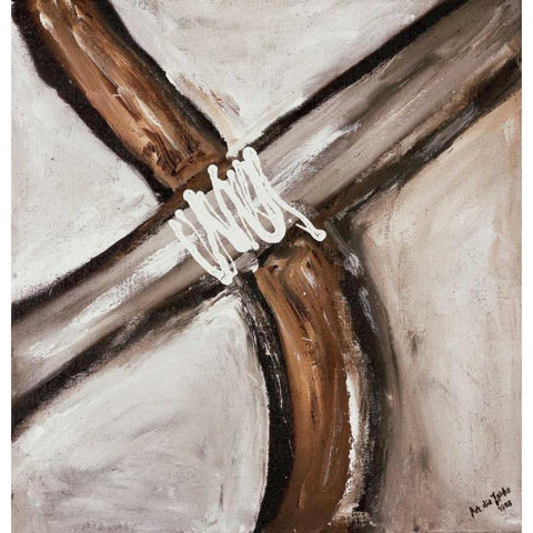 Crossing Band I White Modern Wood Framed Art Print by die Zakko, Art