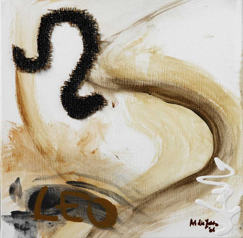 Leo White Modern Wood Framed Art Print with Double Matting by die Zakko, Art