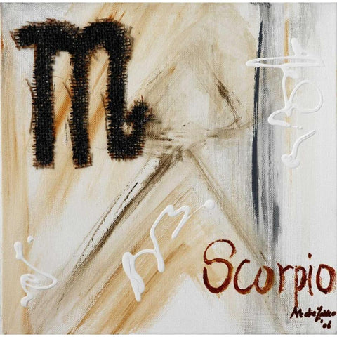 Scorpio Black Modern Wood Framed Art Print by die Zakko, Art