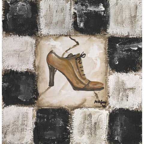 Shoe I White Modern Wood Framed Art Print by die Zakko, Art