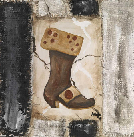 Boots I White Modern Wood Framed Art Print with Double Matting by die Zakko, Art
