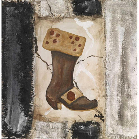 Boots I Black Modern Wood Framed Art Print by die Zakko, Art