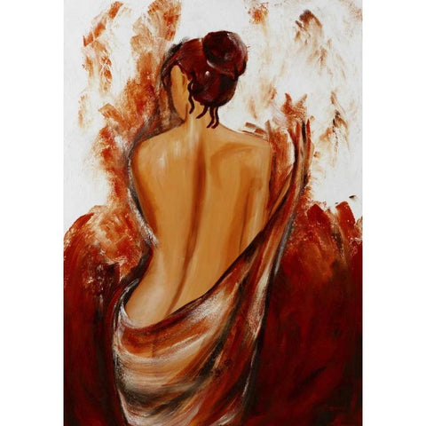 Lady I  White Modern Wood Framed Art Print by Chantrel, Mieke