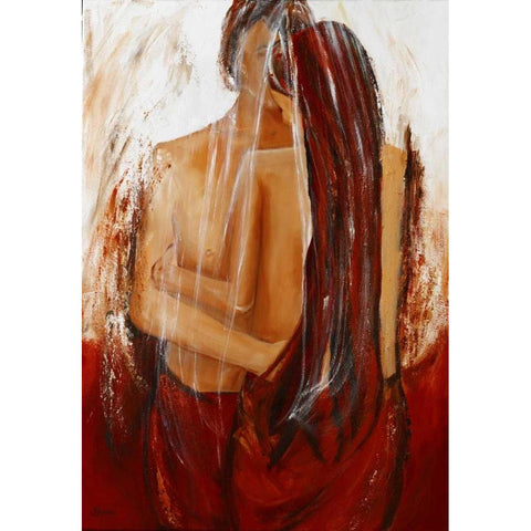 Lady II Black Modern Wood Framed Art Print by Chantrel, Mieke