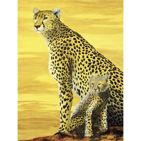 Guardian Black Modern Wood Framed Art Print by Blair, David