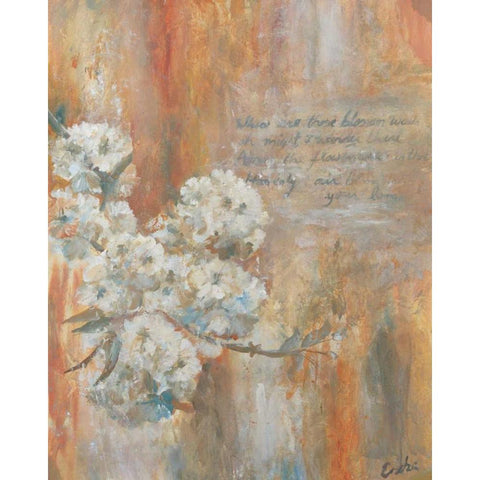 Blossoms White Modern Wood Framed Art Print by van den Bogerd, Escha