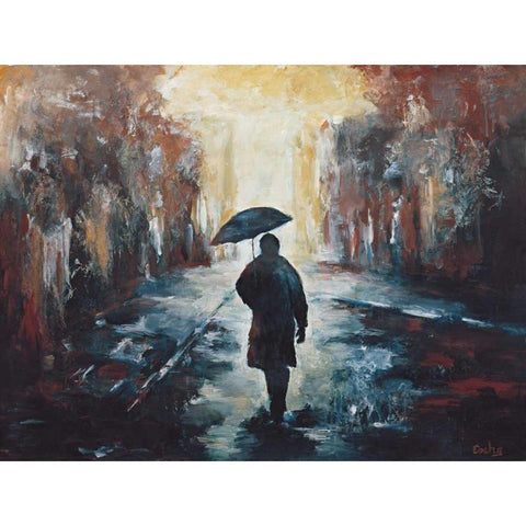 Solitude Black Modern Wood Framed Art Print by van den Bogerd, Escha