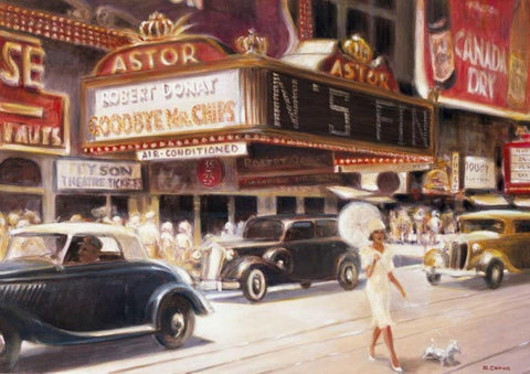 Los Angeles I Black Ornate Wood Framed Art Print with Double Matting by Denis, E