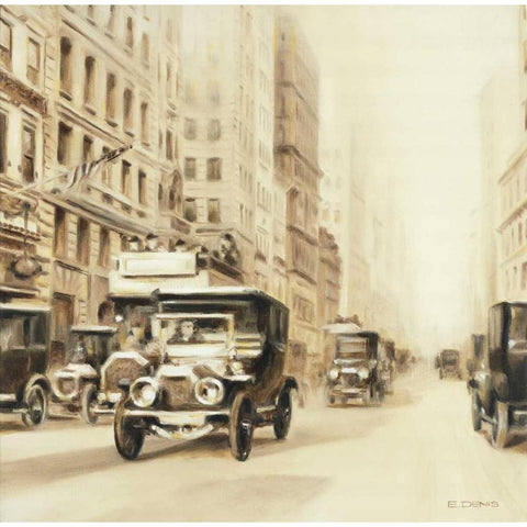 Old street usa Black Modern Wood Framed Art Print by Denis, E
