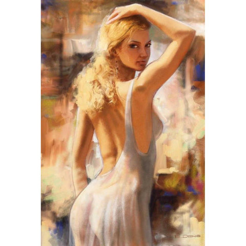 Attractive I Black Modern Wood Framed Art Print by Denis, E