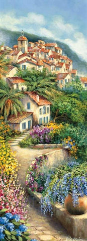 Ramatuelle I White Modern Wood Framed Art Print with Double Matting by Erwin, Eric