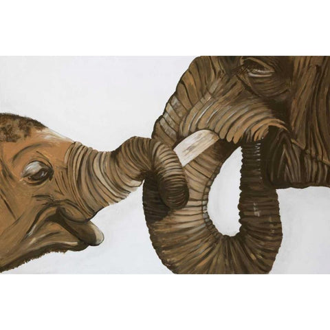 Elefant Black Modern Wood Framed Art Print by Elki,O