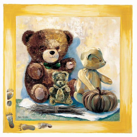 Bear feat White Modern Wood Framed Art Print with Double Matting by Withaar, Rian