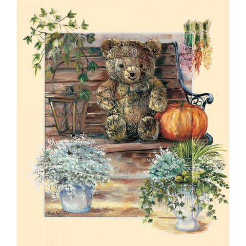 Garden party II Black Modern Wood Framed Art Print by Withaar, Rian