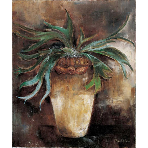 Horn Fern Gold Ornate Wood Framed Art Print with Double Matting by Withaar, Rian