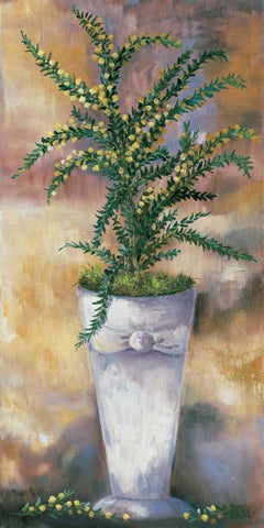 Tamed broom White Modern Wood Framed Art Print with Double Matting by Withaar, Rian