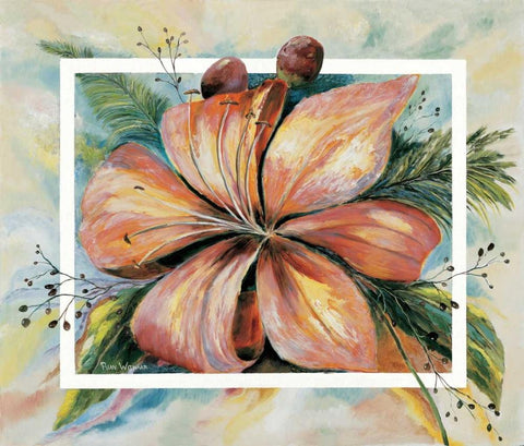 Freesias in fantasy I White Modern Wood Framed Art Print with Double Matting by Withaar, Rian