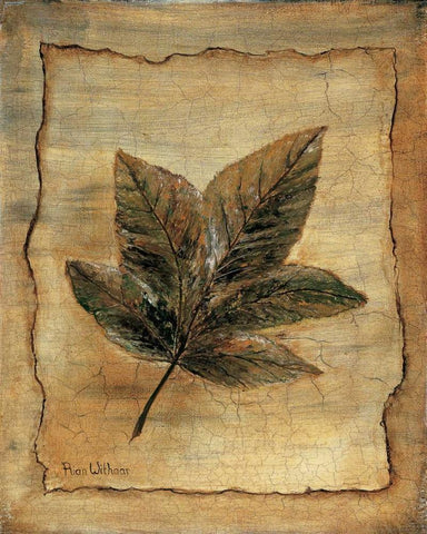 Autumn impression II White Modern Wood Framed Art Print with Double Matting by Withaar, Rian