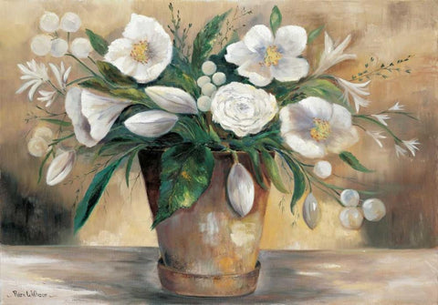 A combination of purity I White Modern Wood Framed Art Print with Double Matting by Withaar, Rian