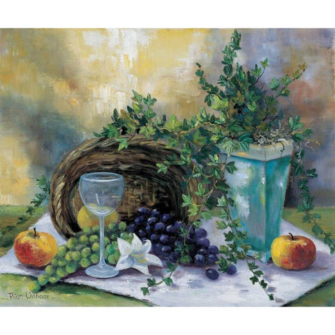 Picnic prepared White Modern Wood Framed Art Print by Withaar, Rian