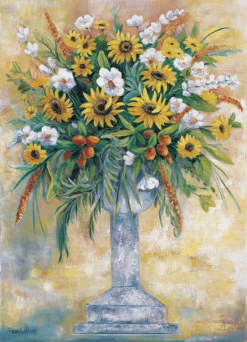 Classical bouquet I White Modern Wood Framed Art Print with Double Matting by Withaar, Rian