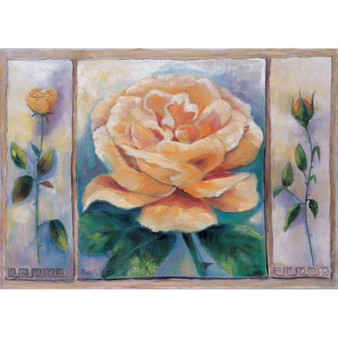 Rose composition Gold Ornate Wood Framed Art Print with Double Matting by Withaar, Rian