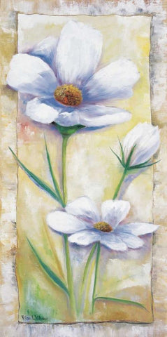 Romantic flower II Black Ornate Wood Framed Art Print with Double Matting by Withaar, Rian