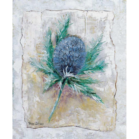 Thistle bud Black Modern Wood Framed Art Print by Withaar, Rian