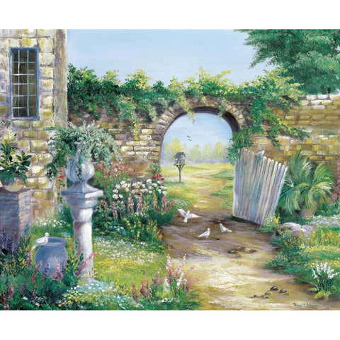 A garden gone wild Black Modern Wood Framed Art Print with Double Matting by Withaar, Rian