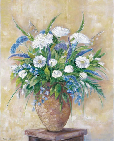 A scentful bouquet White Modern Wood Framed Art Print with Double Matting by Withaar, Rian