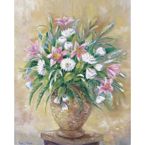 Fragrant flowers Black Modern Wood Framed Art Print with Double Matting by Withaar, Rian