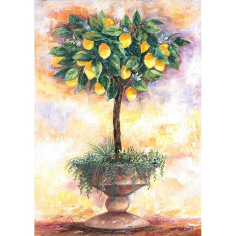 Lemon tree White Modern Wood Framed Art Print by Withaar, Rian