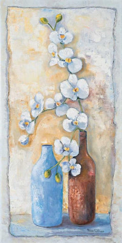 Orchid composition II Black Ornate Wood Framed Art Print with Double Matting by Withaar, Rian