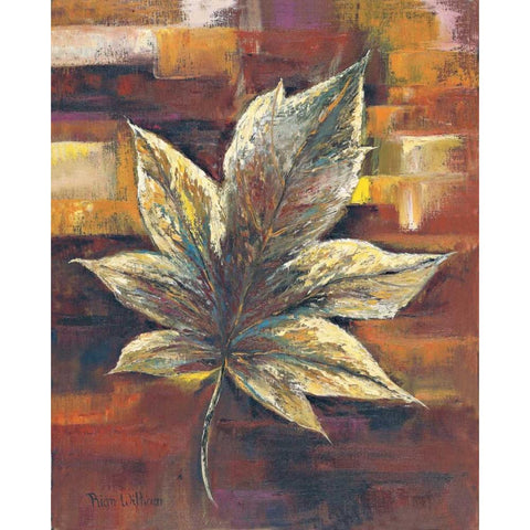 European oak leaf Black Modern Wood Framed Art Print with Double Matting by Withaar, Rian