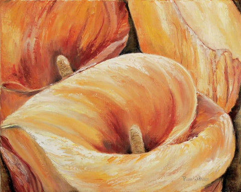 Aurum in detail White Modern Wood Framed Art Print with Double Matting by Withaar, Rian