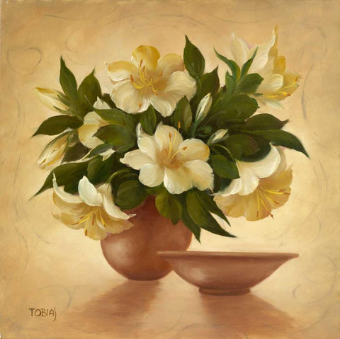 Subtile decorations IV White Modern Wood Framed Art Print with Double Matting by Tobias, Horst