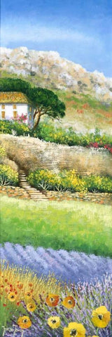 Come to our home White Modern Wood Framed Art Print with Double Matting by de Jong, Johan