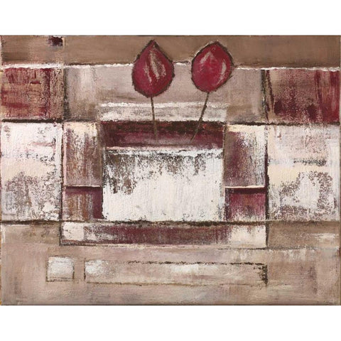 Floral set I Gold Ornate Wood Framed Art Print with Double Matting by Peters, Kristel