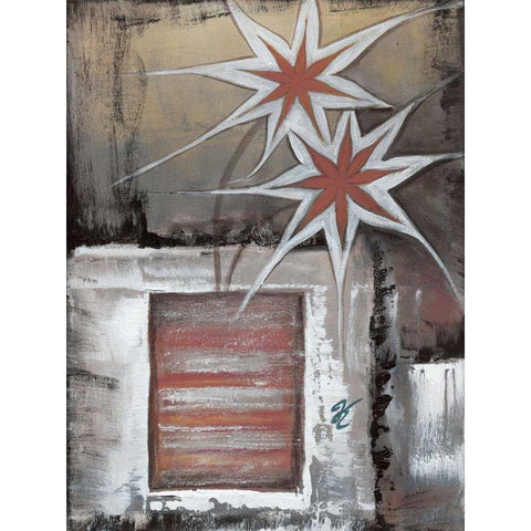 Star I Gold Ornate Wood Framed Art Print with Double Matting by Peters, Kristel