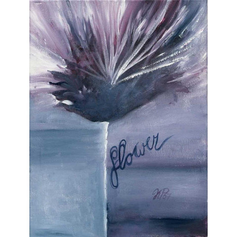 Purple bleu II White Modern Wood Framed Art Print by Peters, Kristel