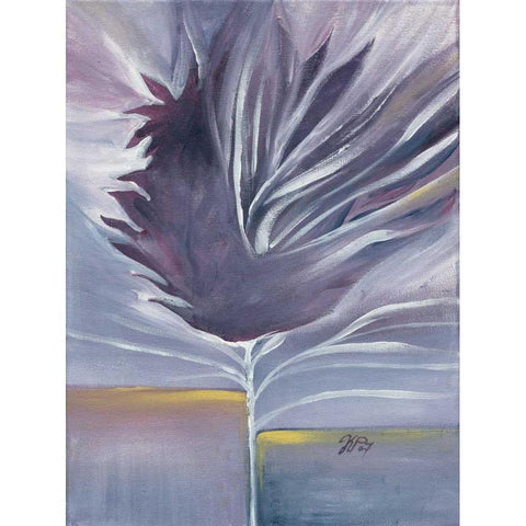 Purple bleu III White Modern Wood Framed Art Print by Peters, Kristel