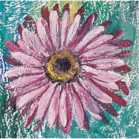 Aster White Modern Wood Framed Art Print by Schottler, Katharina