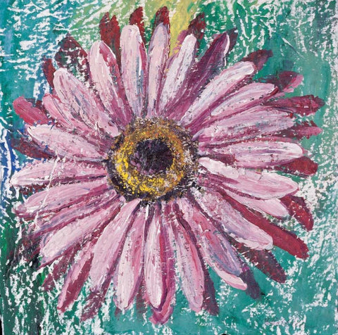 Aster White Modern Wood Framed Art Print with Double Matting by Schottler, Katharina