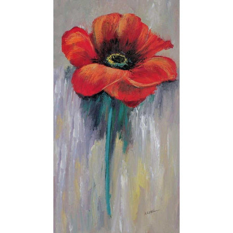 Red poppy II Gold Ornate Wood Framed Art Print with Double Matting by Schottler, Katharina