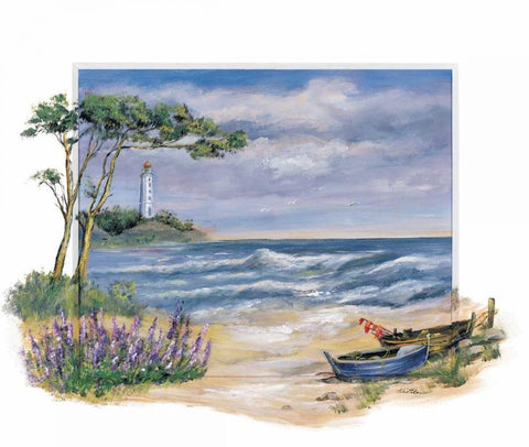 Turbulent Afternoon White Modern Wood Framed Art Print with Double Matting by Schottler, Katharina