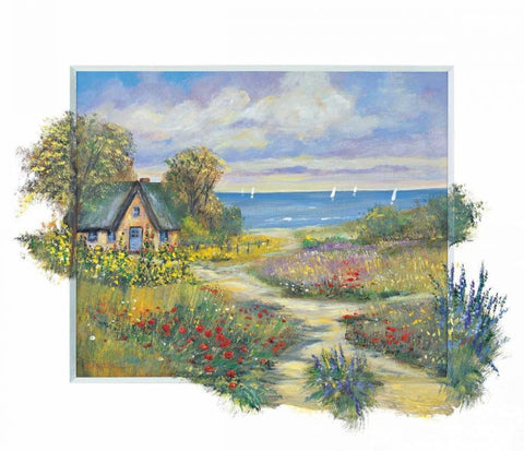 As it used to be White Modern Wood Framed Art Print with Double Matting by Schottler, Katharina