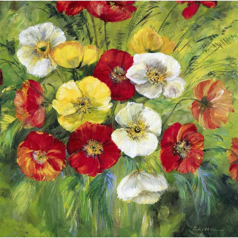 Bright coloured bouquet Black Modern Wood Framed Art Print by Schottler, Katharina